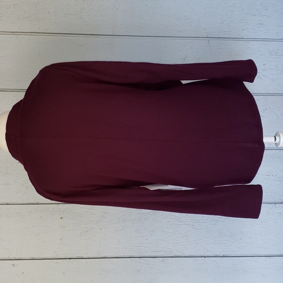 Burgundy Sweater Crossed Front Sweater Embellished - Picture 5 of 13